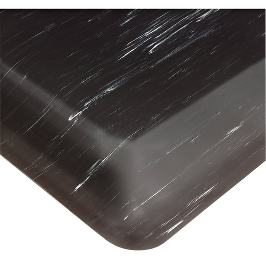 Wearwell UltraSoft Tile-Top AM No. 419 Anti-Microbial Mats, Smooth, 4' x 60' x 7/8", Black, PVC Sponge