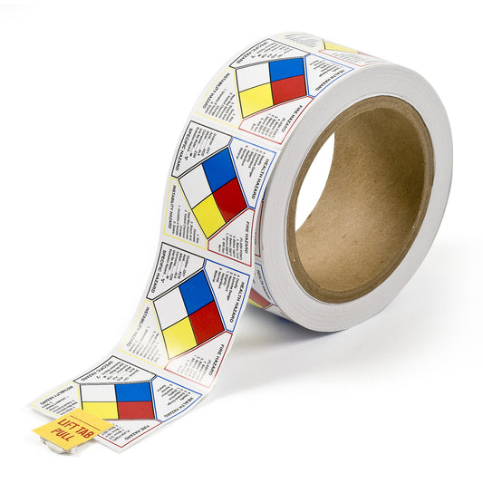 Brady Write-On Hazard Identification Labels, Vinyl, Roll, 2" L x 2" W