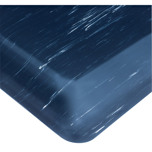 Wearwell UltraSoft Tile-Top AM No. 419 Anti-Microbial Mats, Smooth, 3' x 60' x 7/8", Blue, PVC Sponge