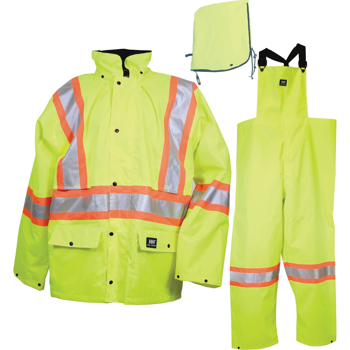 Helly Hansen Waverley Packable Storm Suits, Nylon, Medium, High Visibility Lime-Yellow