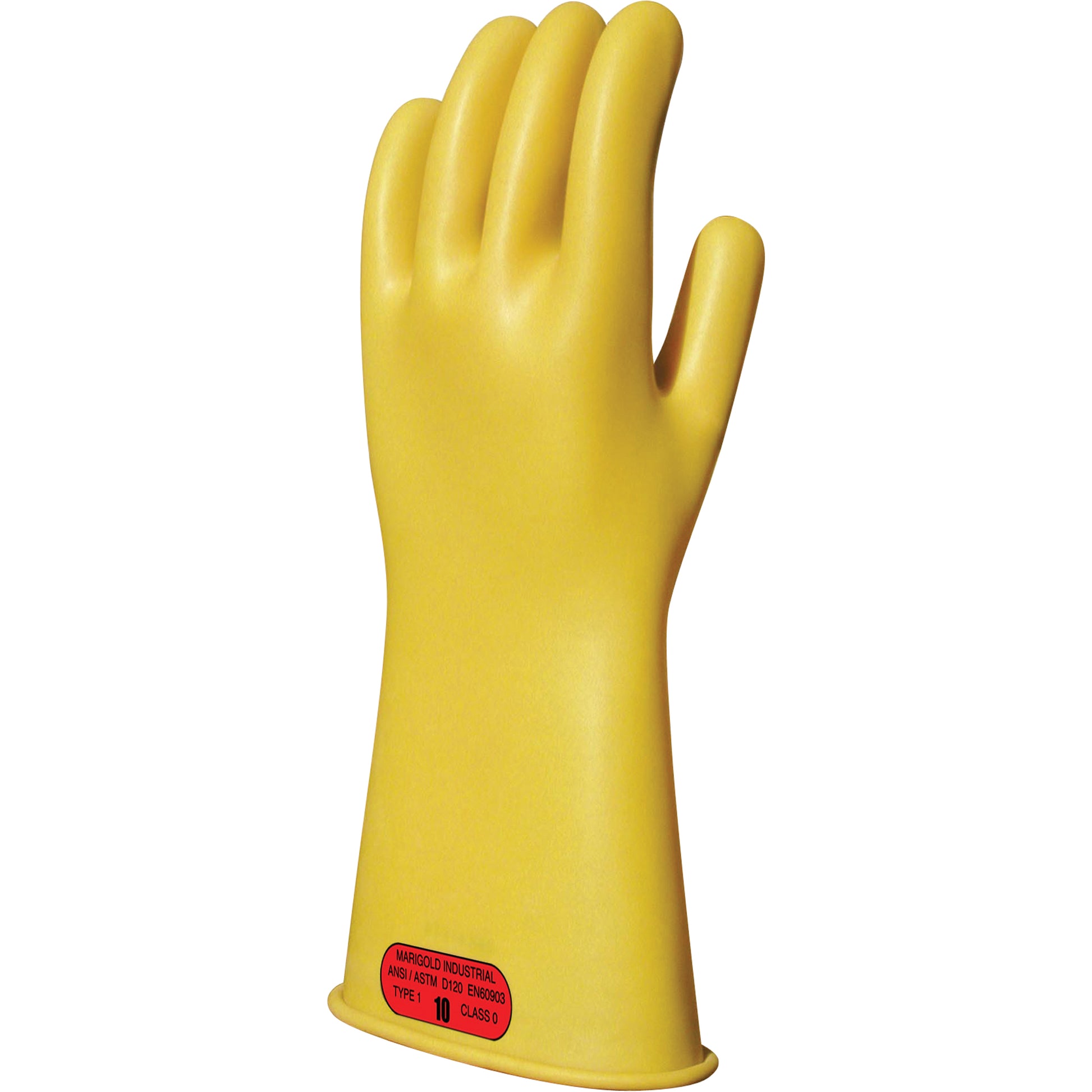 ActivArmr Yellow Natural Rubber Insulating Gloves, ASTM Class 0, Size 11, 11" L