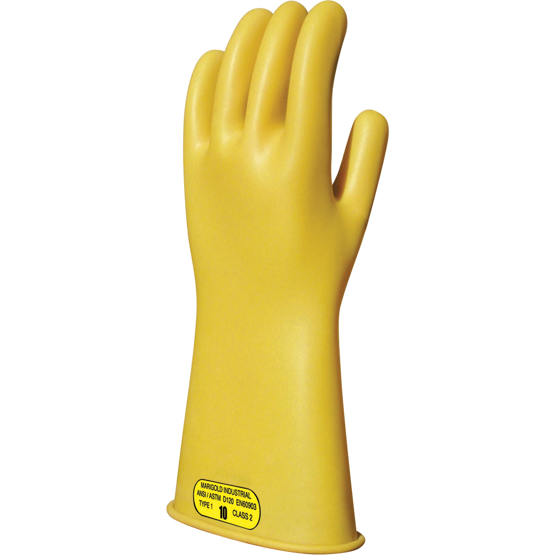 ActivArmr Yellow Natural Rubber Insulating Gloves, ASTM Class 2, Size 10, 16" L
