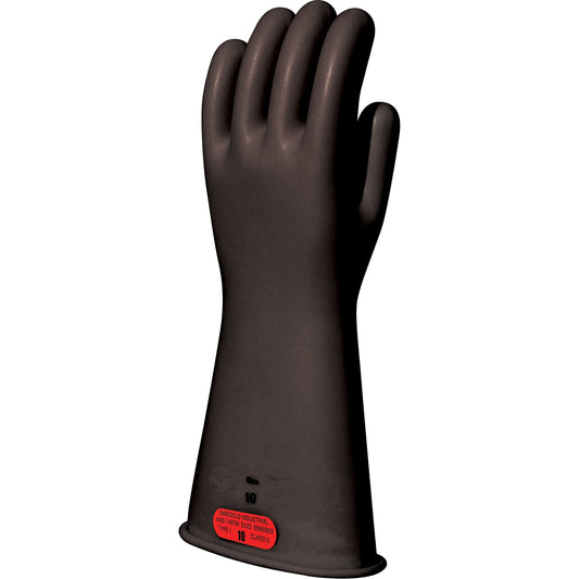 ActivArmr Black Natural Rubber Insulating Gloves, ASTM Class 0, Size 10, 14" L