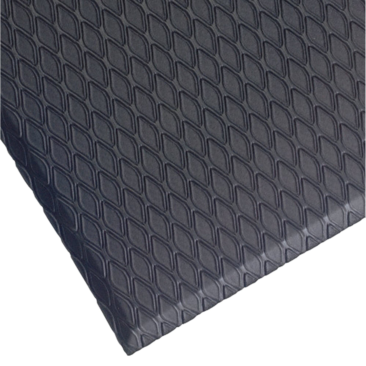 M+A Matting Cushion Max™ Mats, Diamond, 3' x 5' x 5/8", Charcoal, Nitrile/PVC