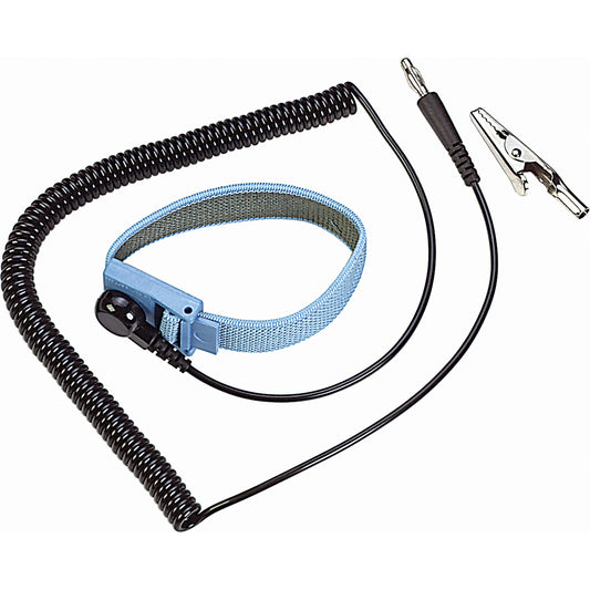 Wearwell ESD 6' Coil Cord with Wrist Strap