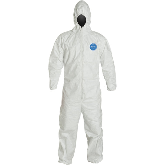 Dupont Personal Protection Hooded Coveralls, 2X-Large, White, Tyvek® 400