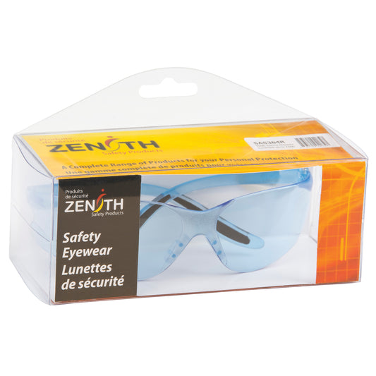 Zenith Safety Products Z500 Series Safety Glasses, Blue Lens, Anti-Scratch, Meets/Exceeds CSA Z94.3