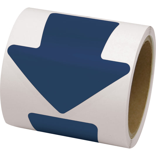 Incom Top Tape & Label Coloured Floor Marking Decals, Arrow, 4" L x 4" W, Blue, Vinyl