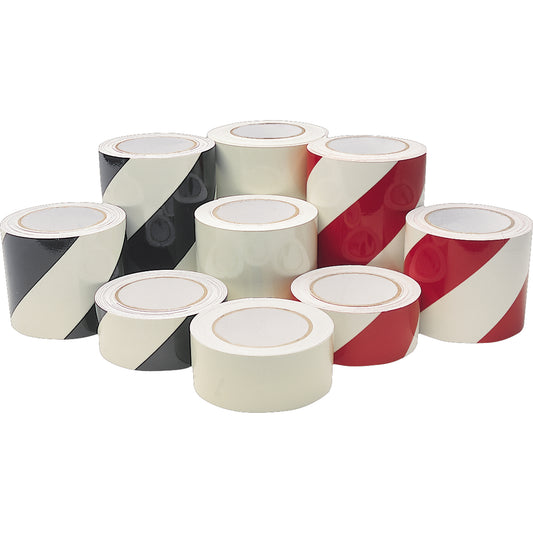 Incom Top Tape & Label Glow In The Dark Tape, 6" x 30', Vinyl, Black