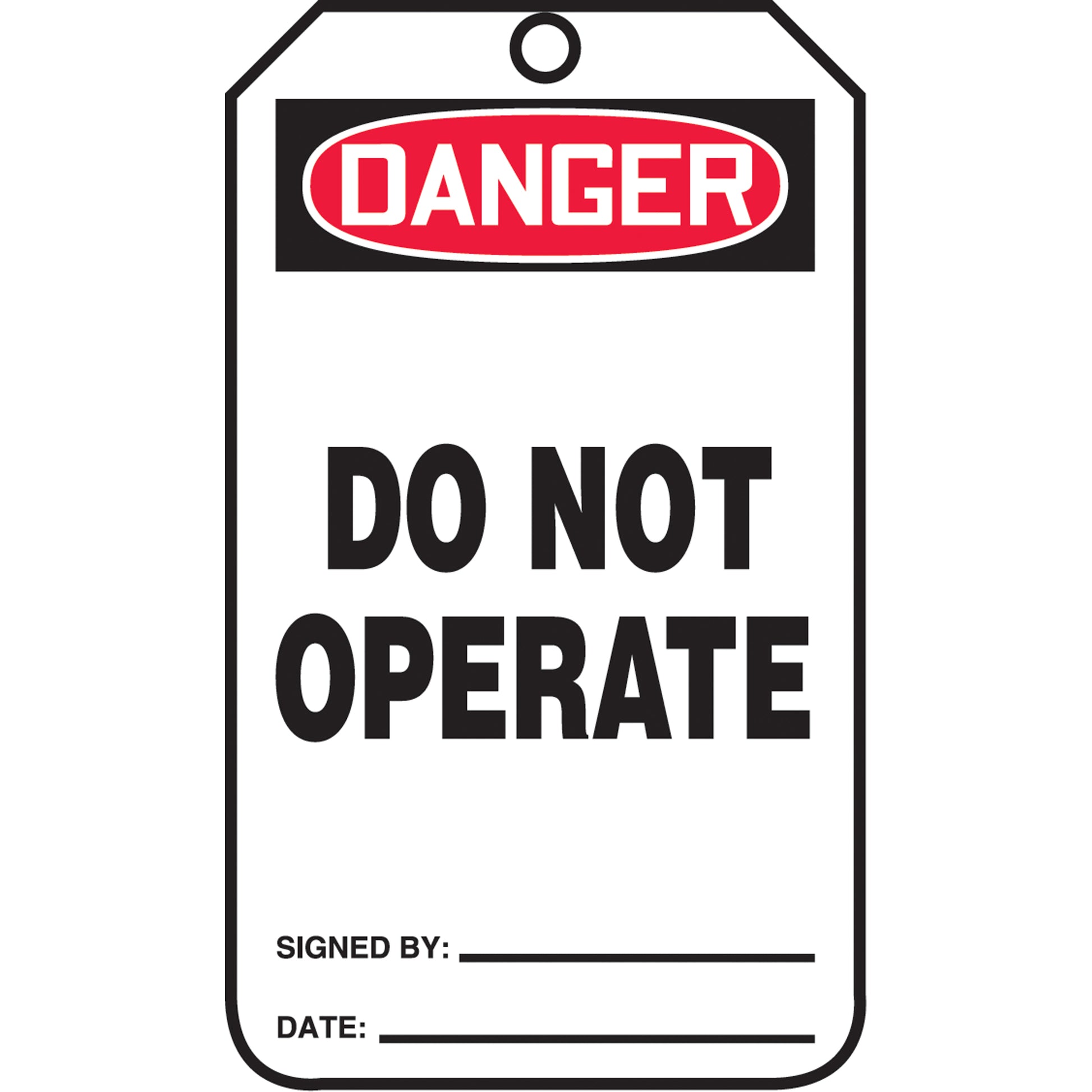 Accuform Signs Tags By-The-Roll Safety Tags, Cardstock, 3" W x 6-1/4" H, English