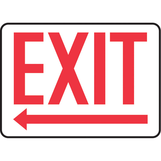Accuform Signs "Exit" Sign, 10" x 14", Aluminum, English with Pictogram