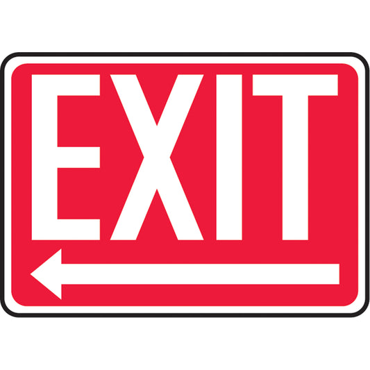Accuform Signs "Exit" Sign, 10" x 14", Plastic, English with Pictogram