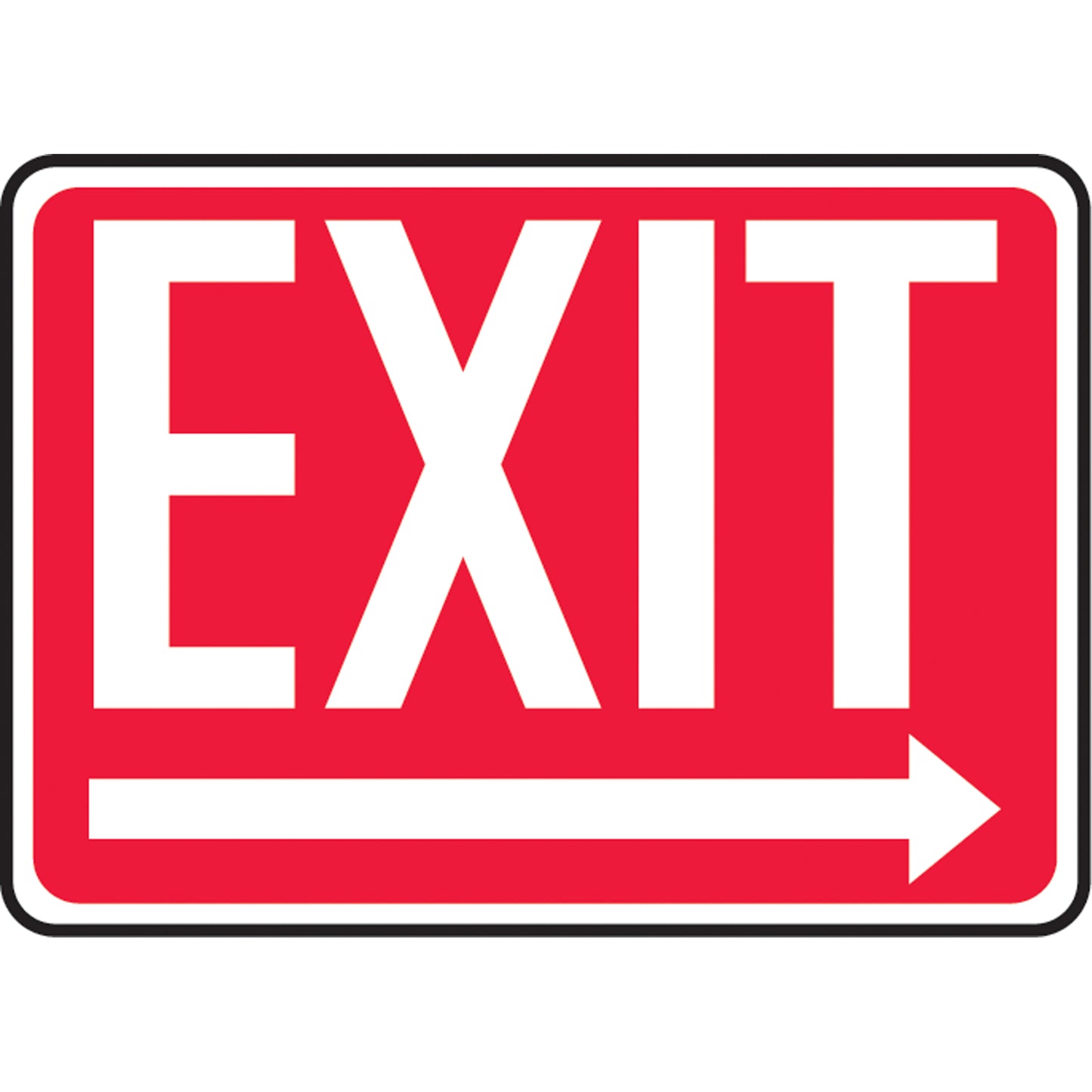 Accuform Signs "Exit" Sign, 10" x 14", Vinyl, English with Pictogram