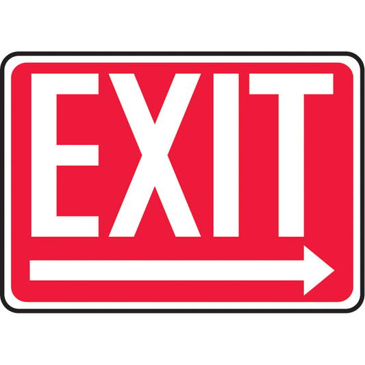 Accuform Signs "Exit" Sign, 10" x 14", Vinyl, English with Pictogram