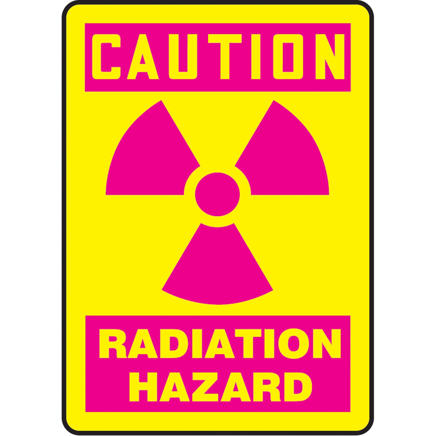 Accuform Signs "Radiation Hazard" Sign, 10" x 7", Aluminum, English with Pictogram
