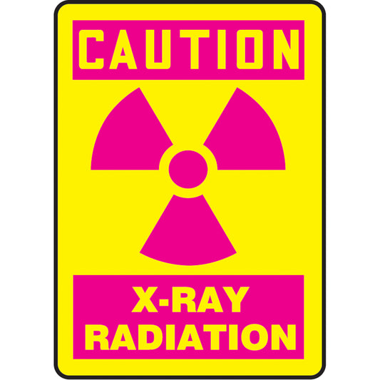 Accuform Signs "X-Ray Radiation" Sign, 14" x 10", Aluminum, English with Pictogram