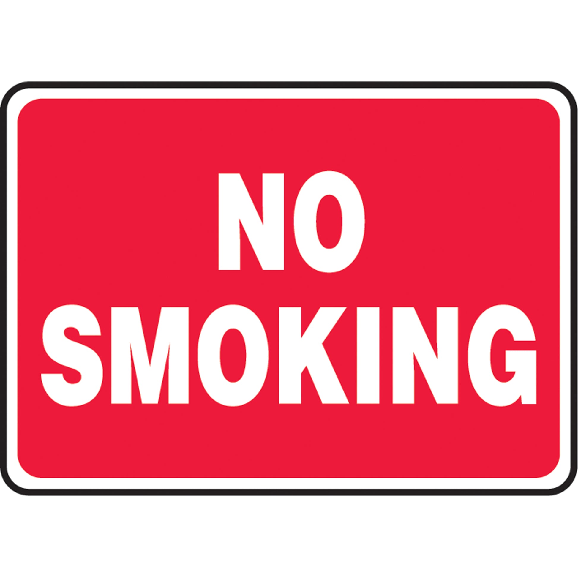 Accuform Signs "No Smoking" Sign, 14" x 10", Aluminum, English