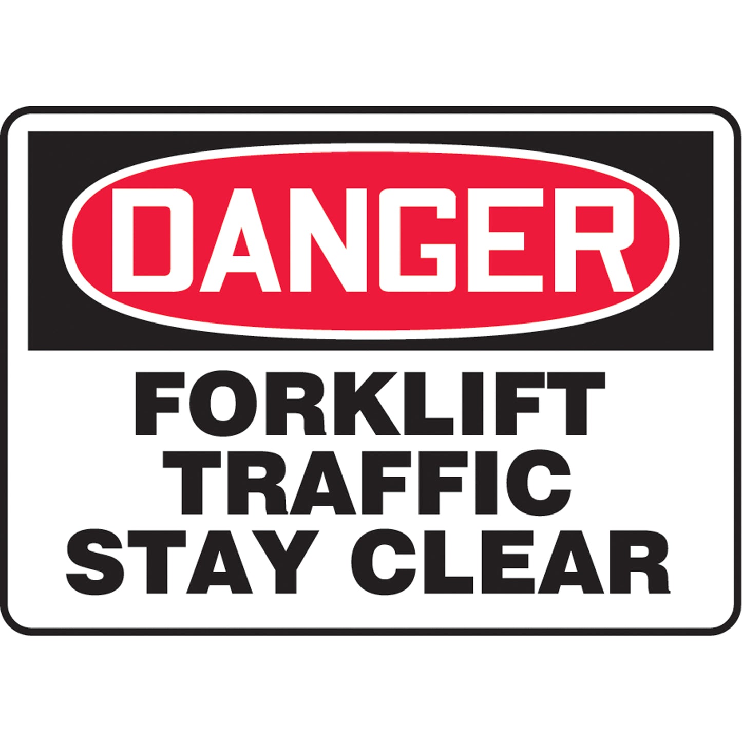 Accuform Signs "Forklift Traffic" Sign, 10" x 14", Aluminum, English