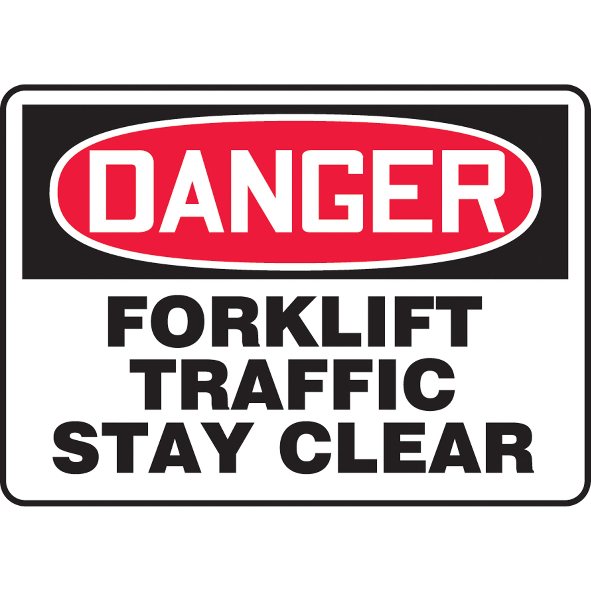 Accuform Signs "Forklift Traffic" Sign, 10" x 14", Aluminum, English