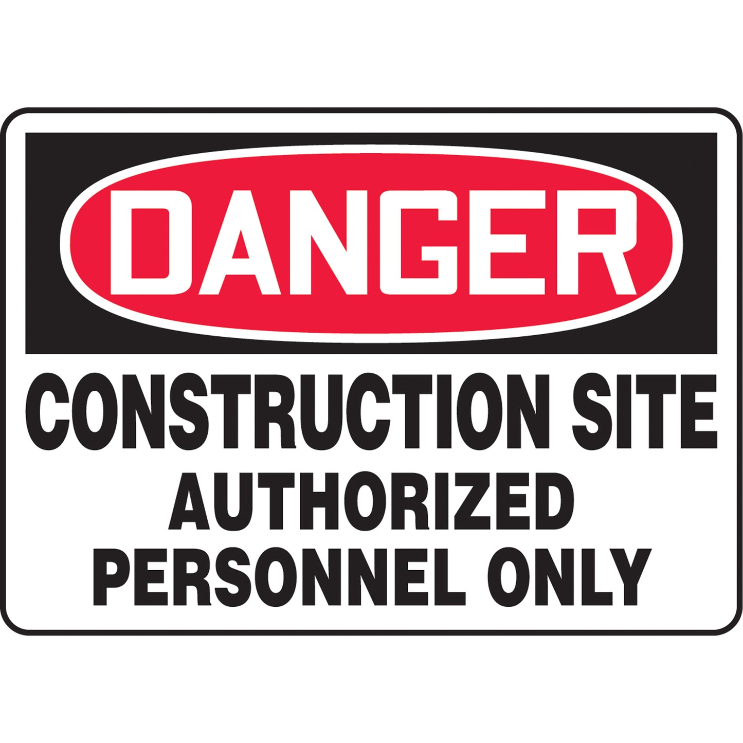 Accuform Signs "Construction Site" Sign, 10" x 14", Plastic, English