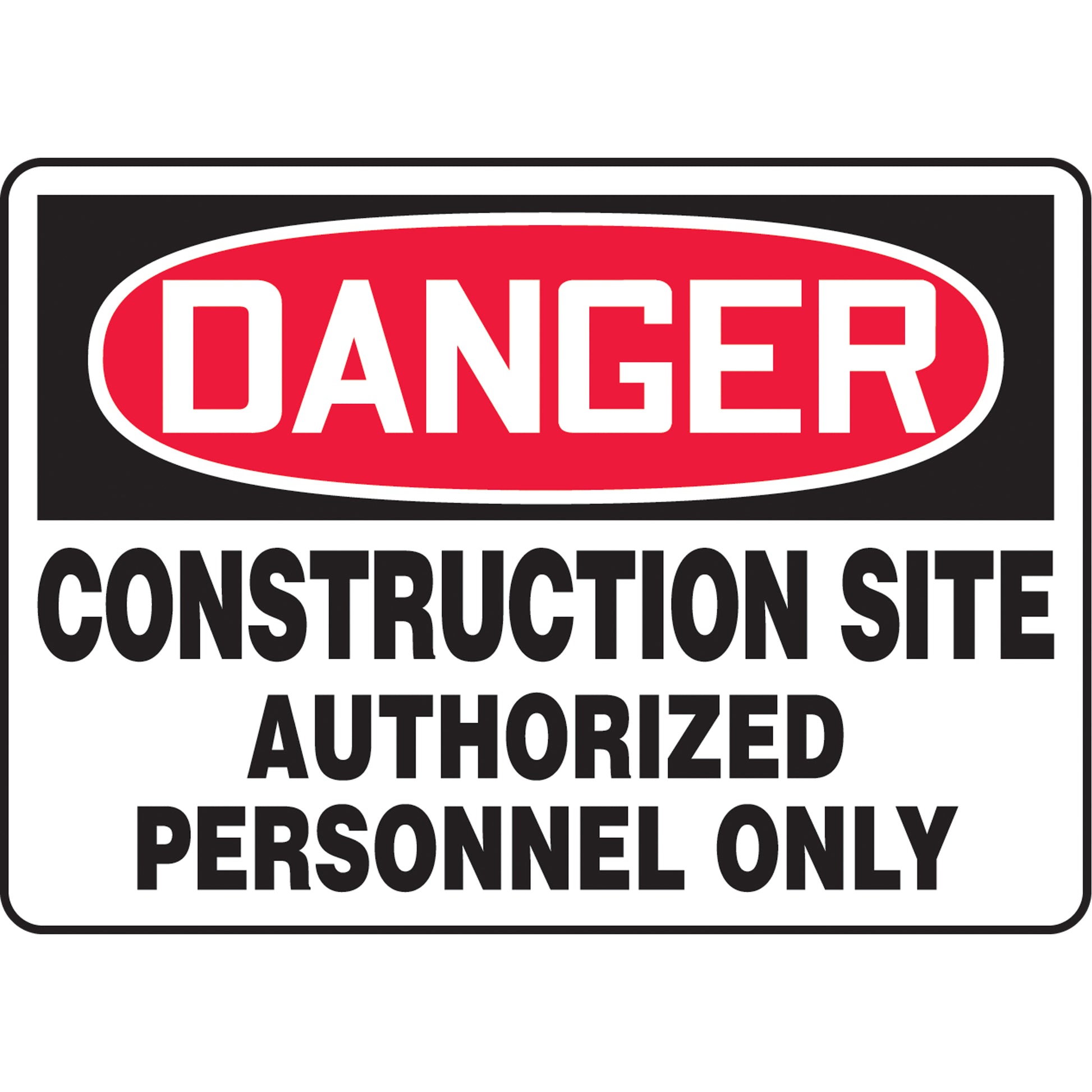 Accuform Signs "Construction Site" Sign, 10" x 14", Plastic, English