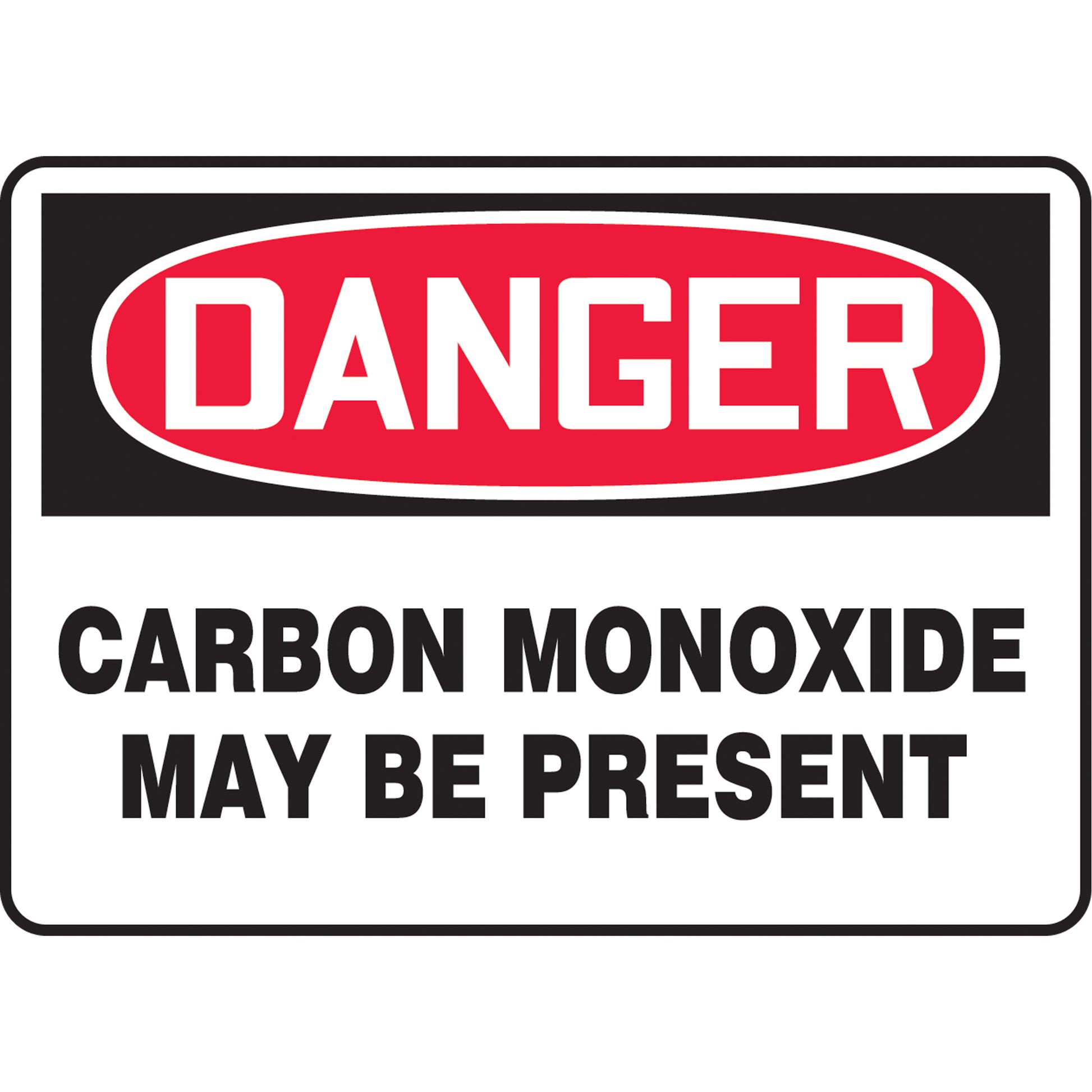 Accuform Signs "Carbon Monoxide" Sign, 10" x 14", Vinyl, English
