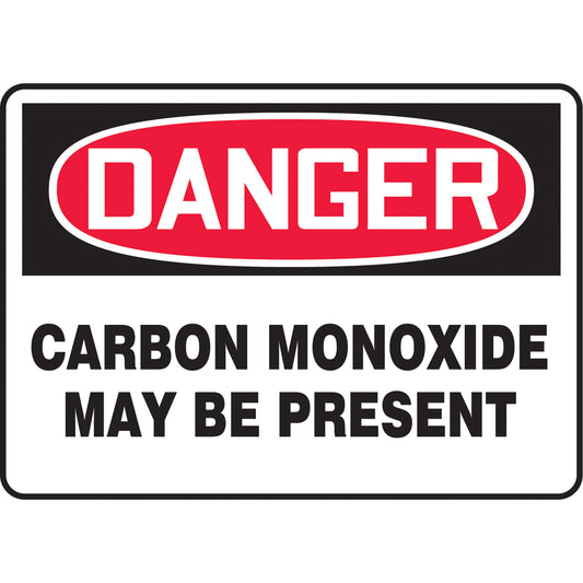 Accuform Signs "Carbon Monoxide" Sign, 10" x 14", Vinyl, English