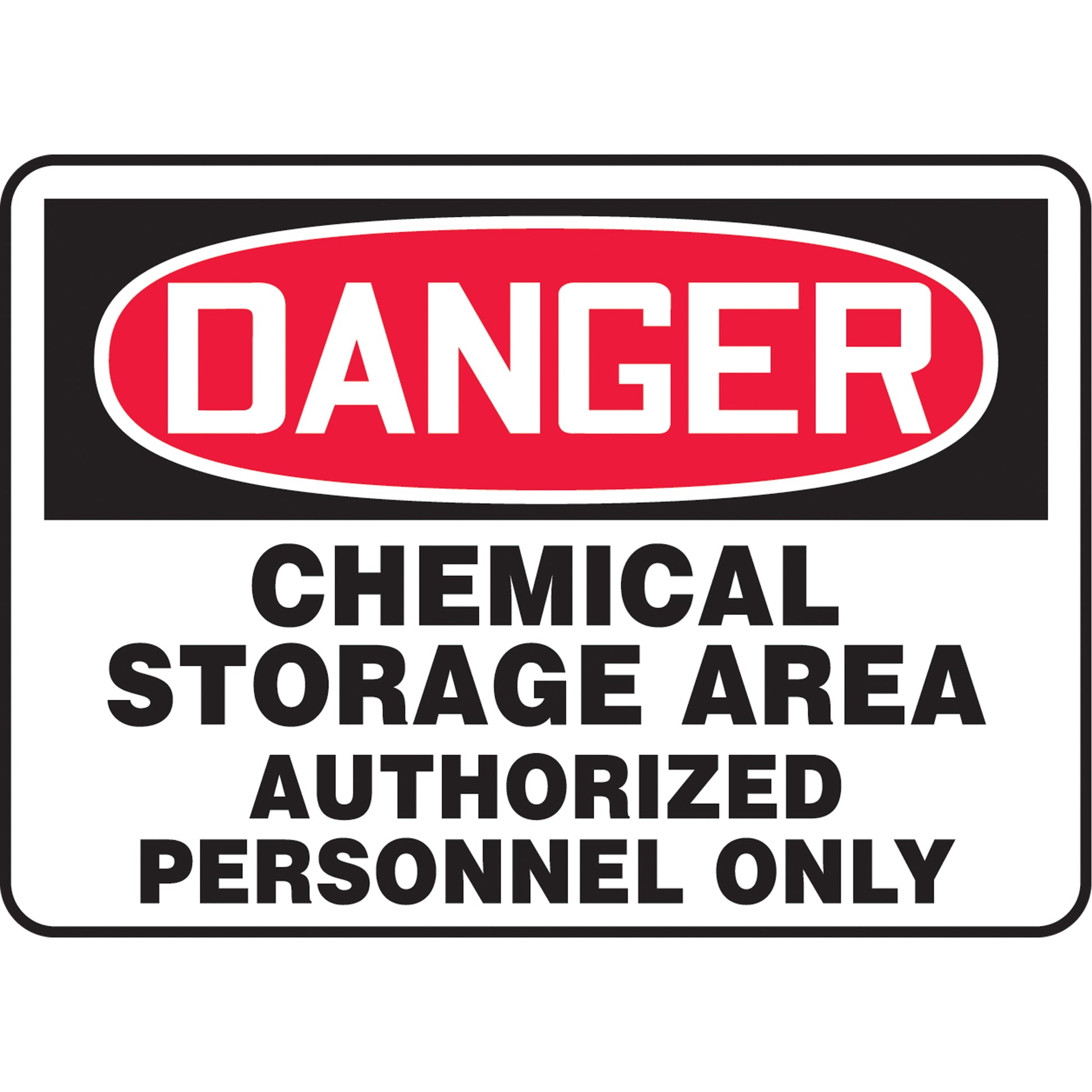Accuform Signs "Chemical Storage Area" Sign, 7" x 10", Plastic, English