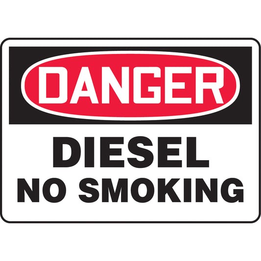 Accuform Signs "Diesel" Sign, 7" x 10", Vinyl, English
