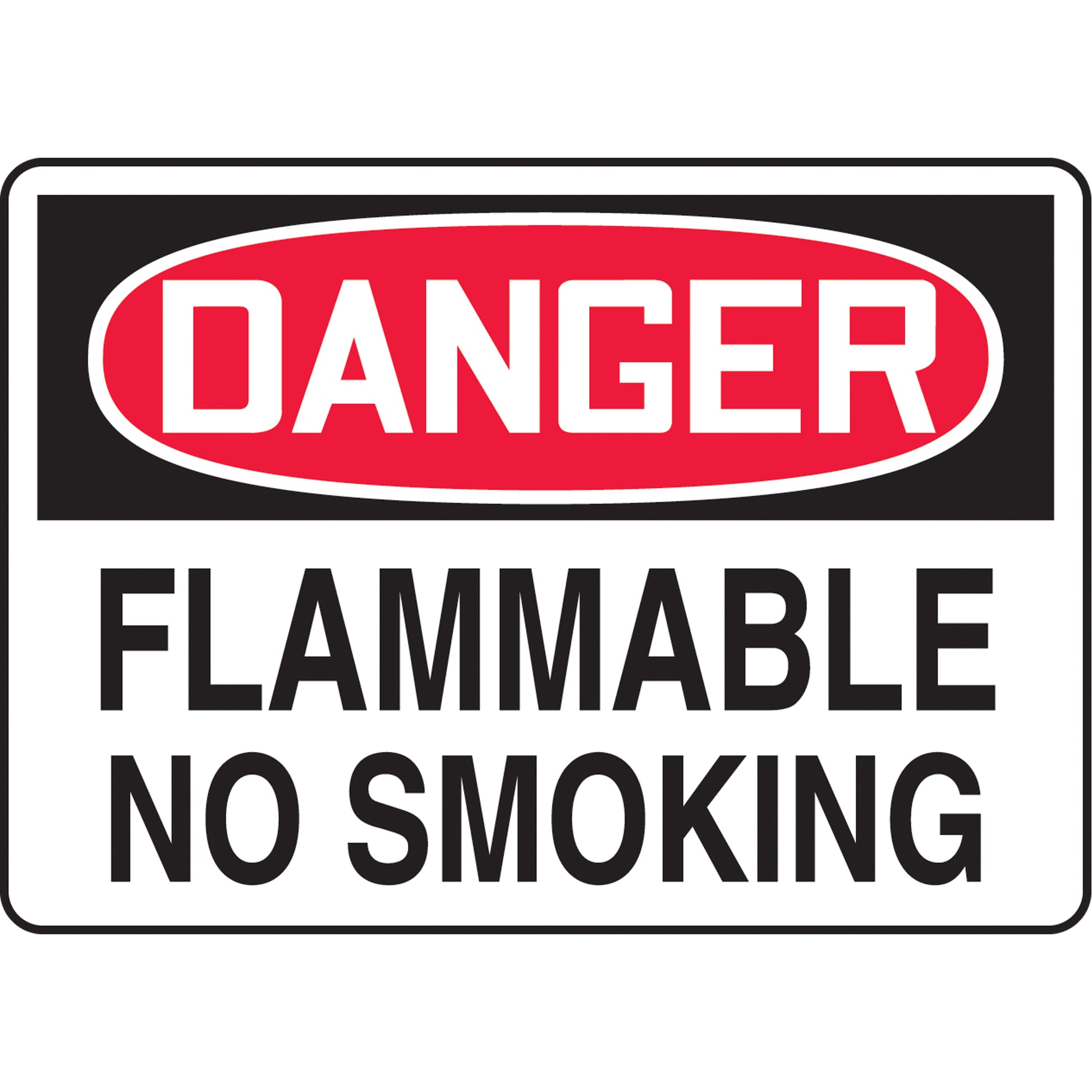 Accuform Signs "Flammable" Sign, 10" x 14", Vinyl, English