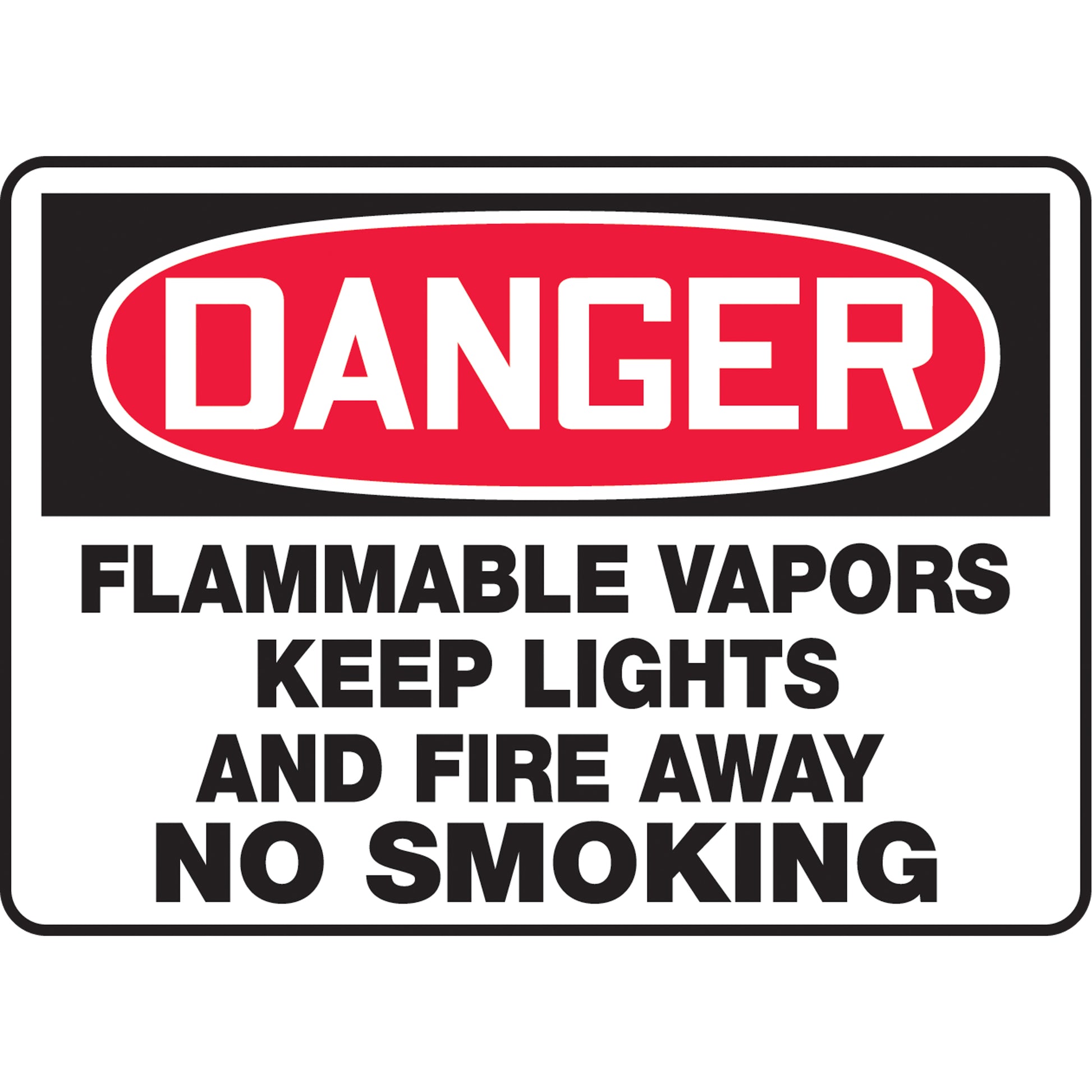 Accuform Signs "Flammable Vapors" Sign, 7" x 10", Vinyl, English