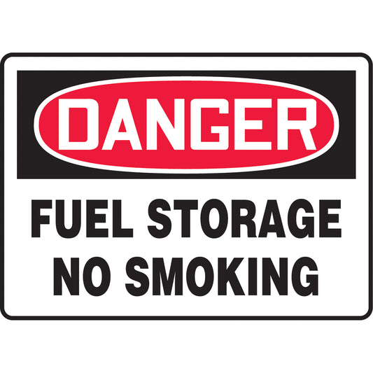 Accuform Signs "Fuel Storage" Sign, 10" x 14", Vinyl, English