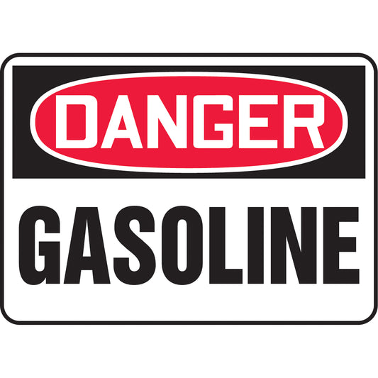 Accuform Signs "Gasoline" Sign, 7" x 10", Vinyl, English
