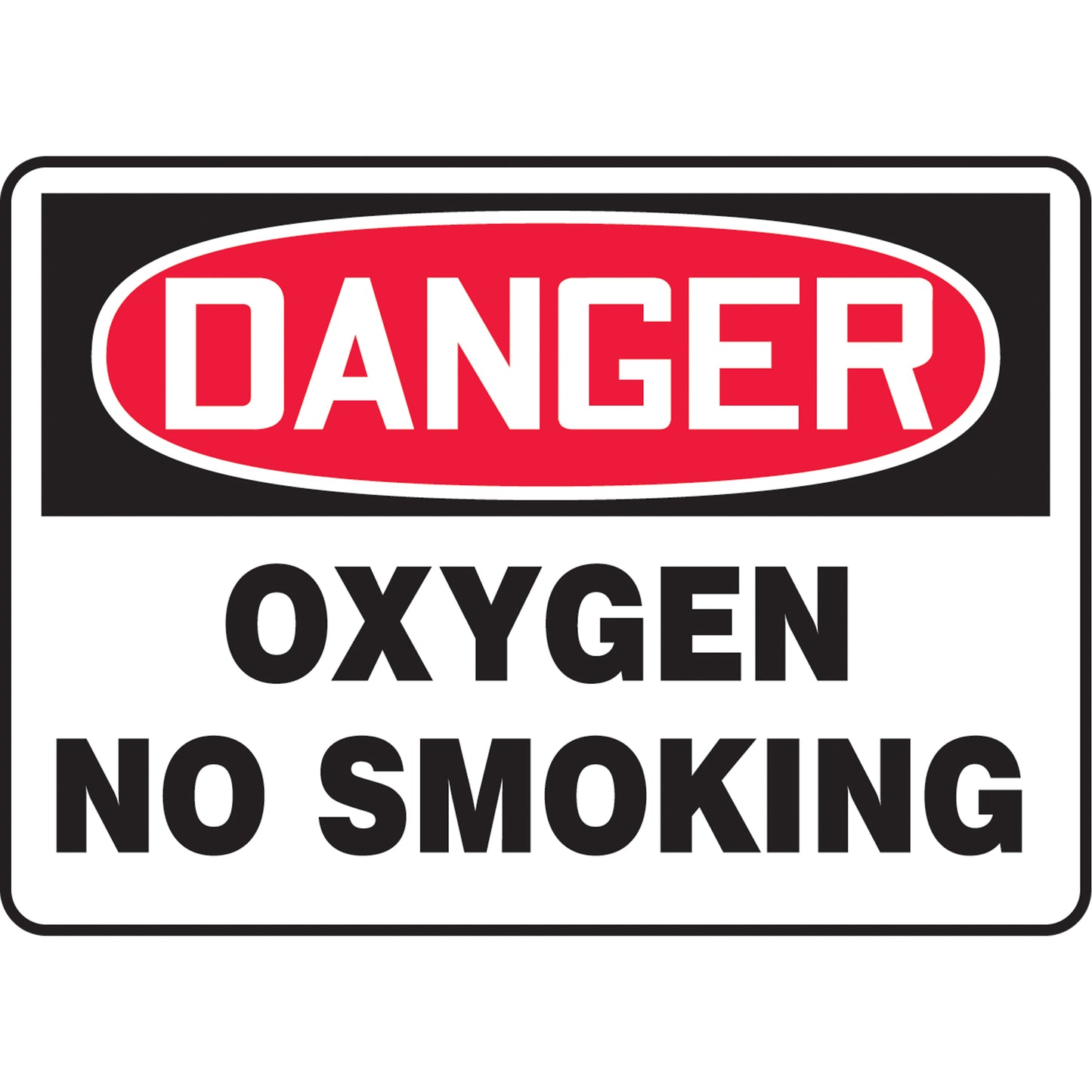 Accuform Signs "Oxygen" Sign, 10" x 14", Vinyl, English