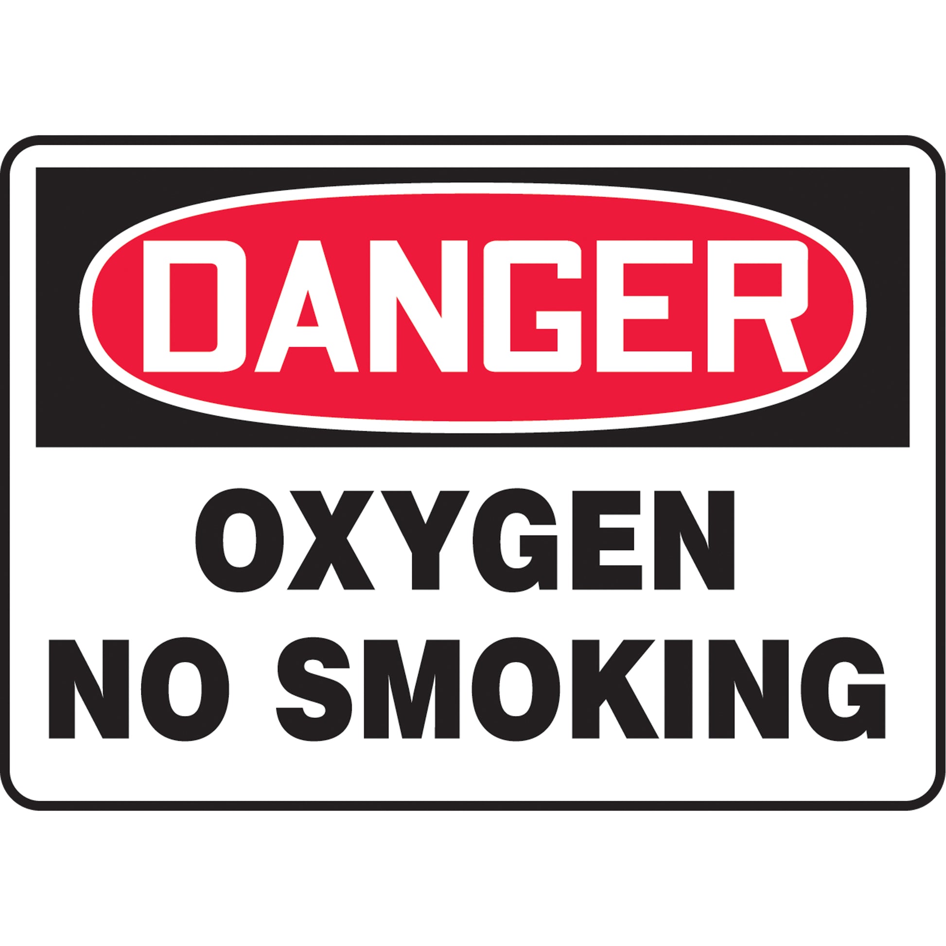 Accuform Signs "Oxygen" Sign, 10" x 14", Vinyl, English