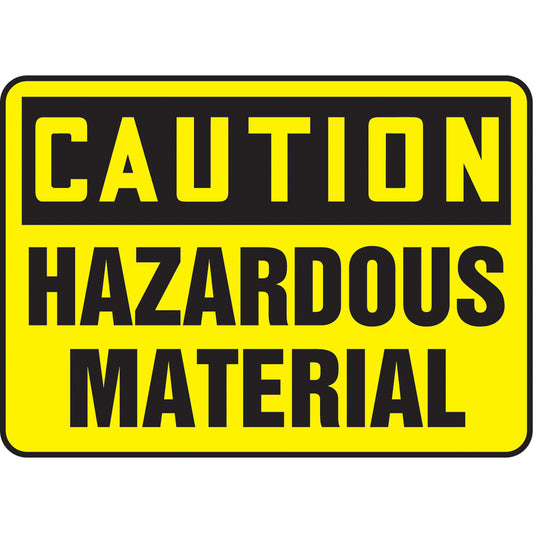 Accuform Signs "Hazardous Material" Sign, 10" x 14", Vinyl, English