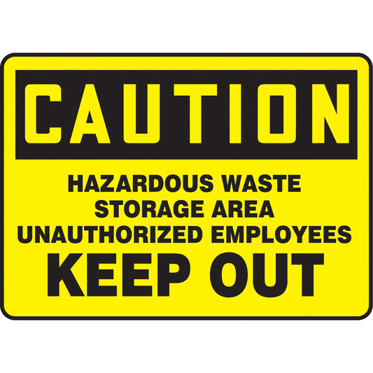 Accuform Signs "Hazardous Waste Storage Area" Sign, 10" x 14", Vinyl, English