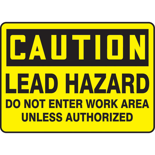Accuform Signs "Lead Hazard" Sign, 7" x 10", Vinyl, English