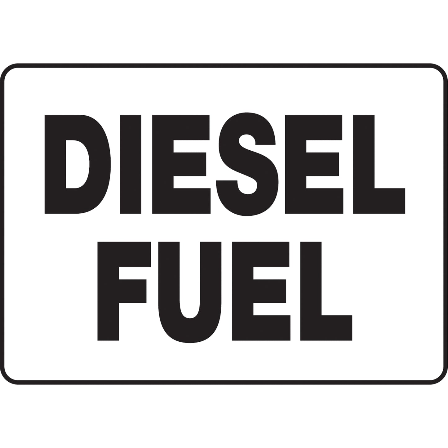 Accuform Signs "Diesel Fuel" Sign, 10" x 14", Vinyl, English