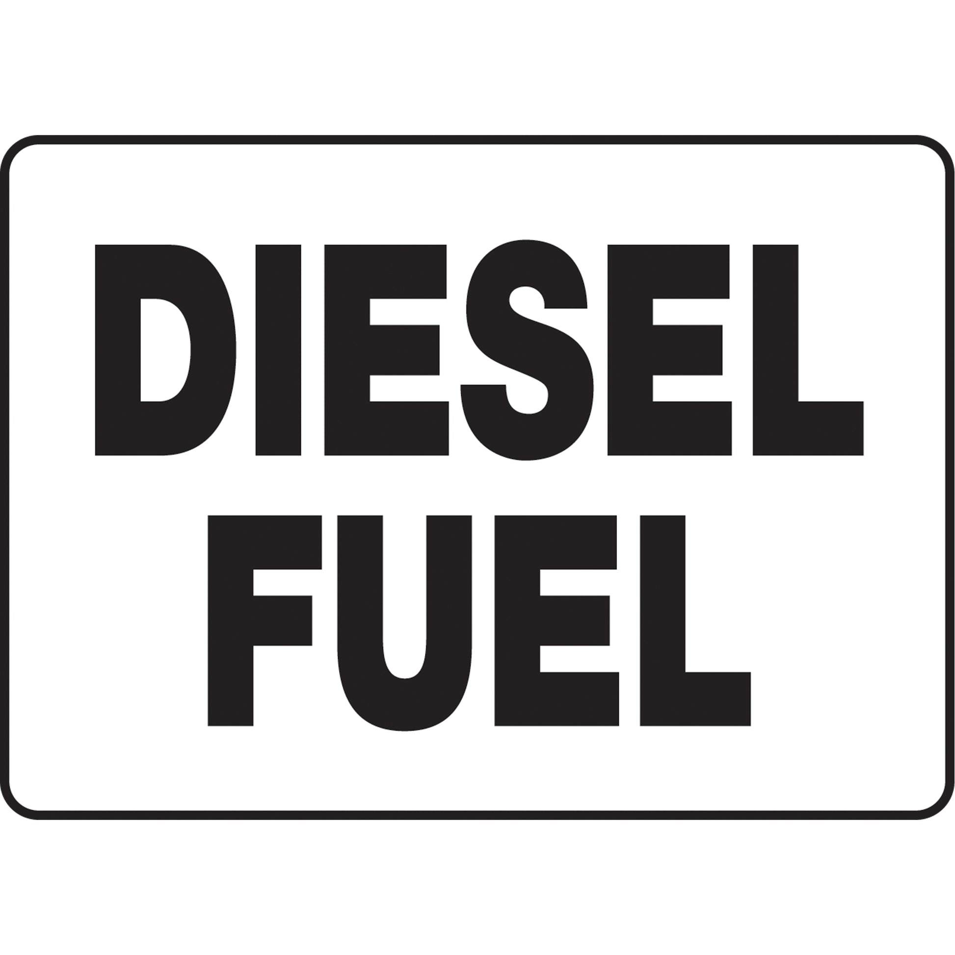 Accuform Signs "Diesel Fuel" Sign, 10" x 14", Vinyl, English