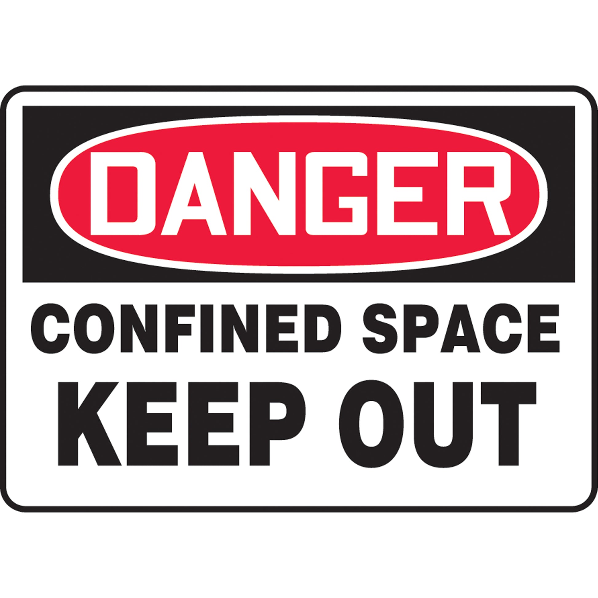 Accuform Signs "Confined Space Keep Out" Sign, 7" x 10", Vinyl, English