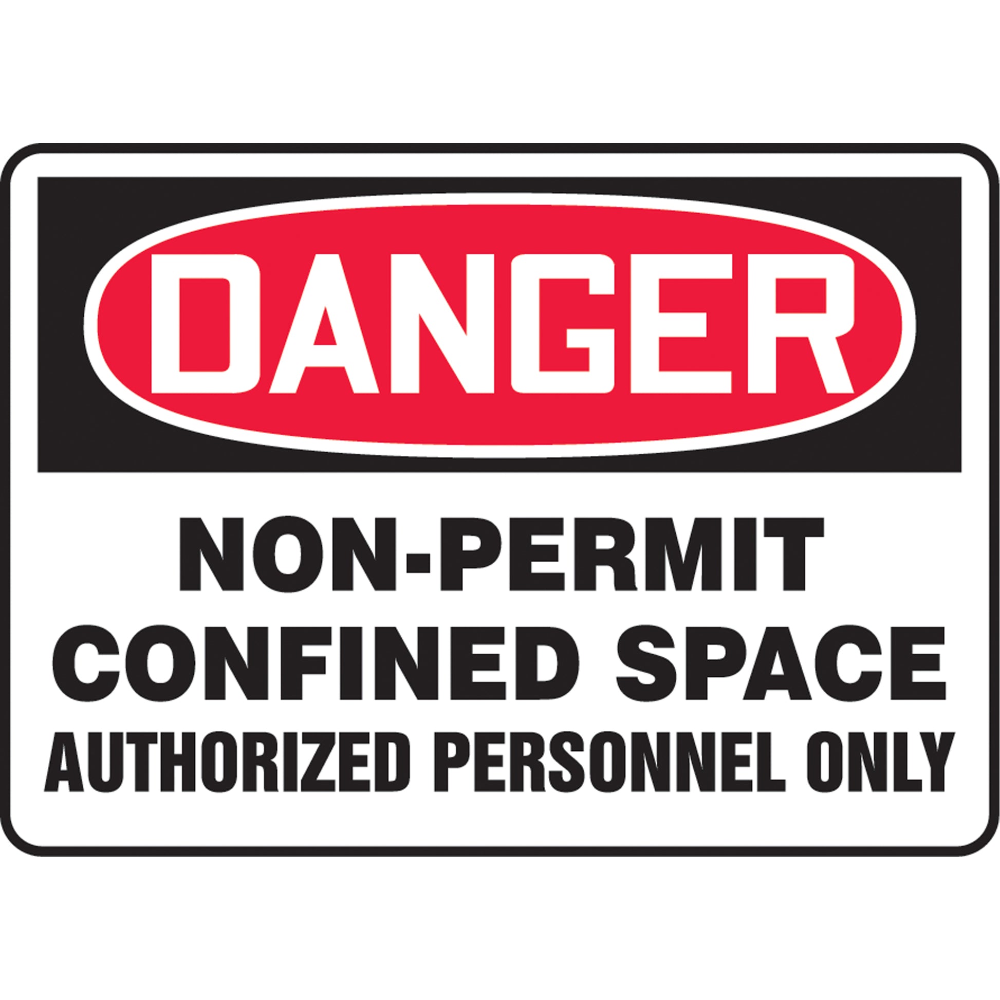 Accuform Signs "Non-Permit Confined Space" Sign, 10" x 14", Vinyl, English