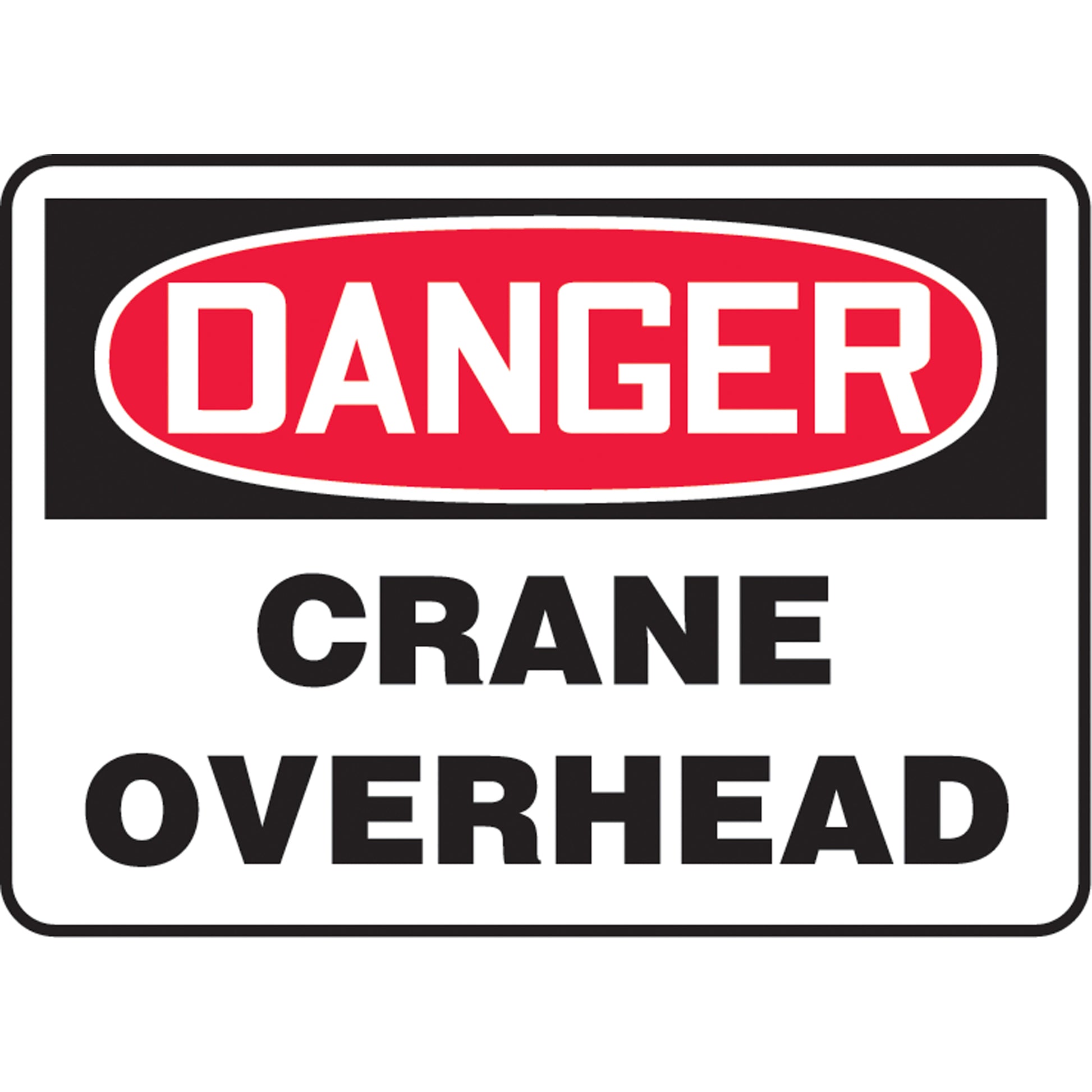 Accuform Signs "Crane Overhead" Sign, 10" x 14", Aluminum, English