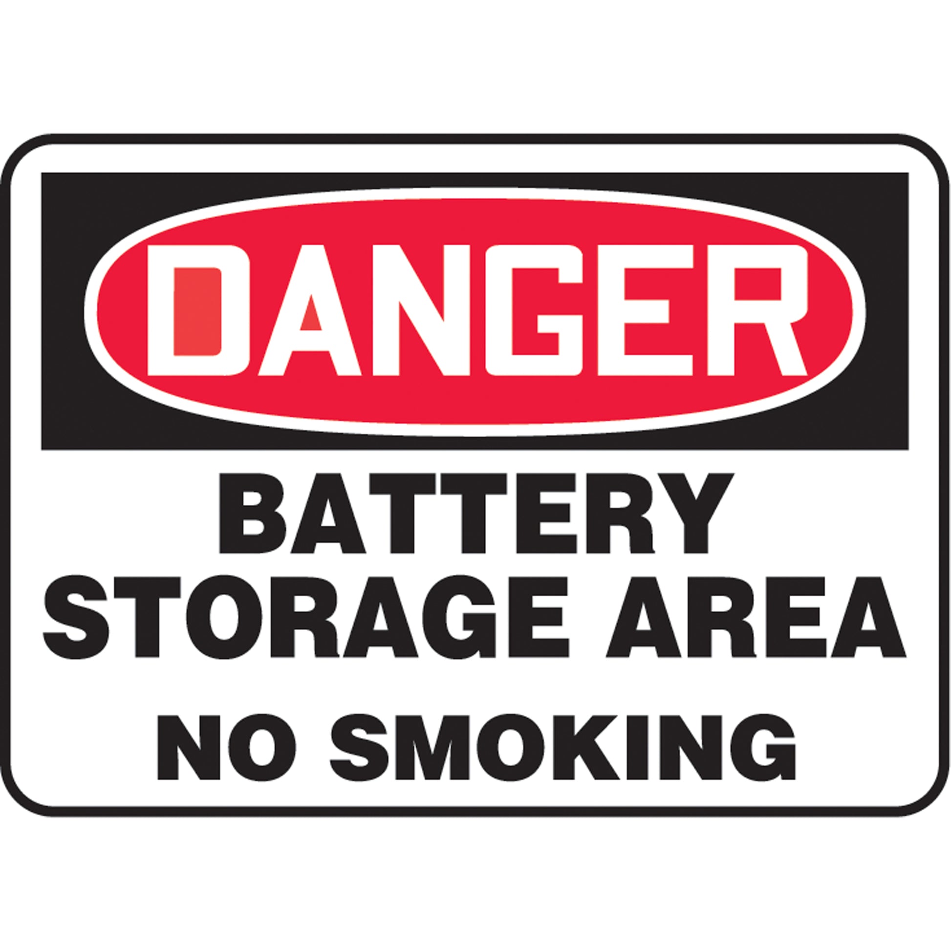 Accuform Signs "Battery Storage Area" Sign, 7" x 10", Aluminum, English