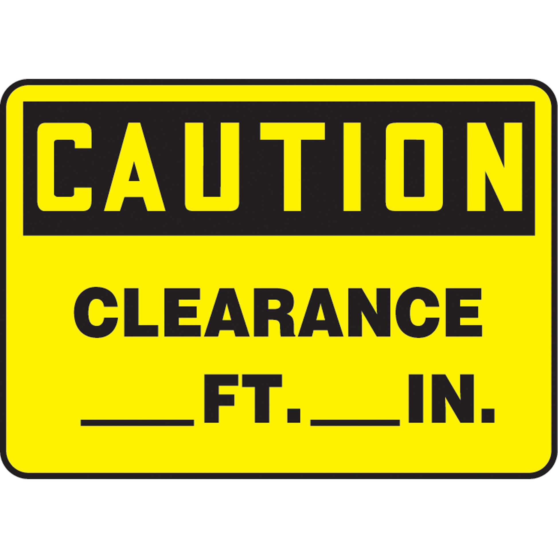 Accuform Signs Customizable "Clearance" Sign, 7" x 10", Aluminum, English