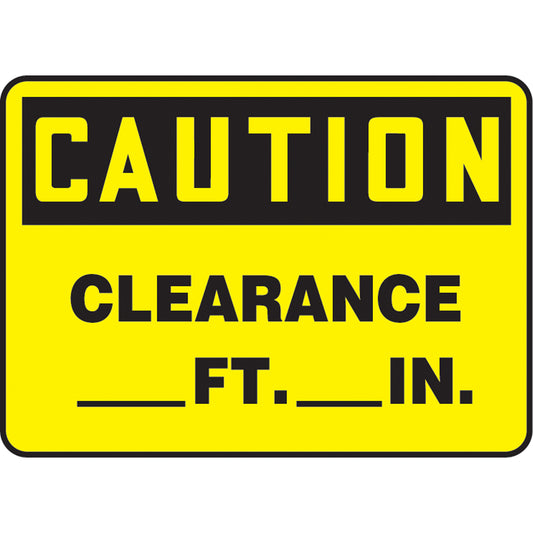 Accuform Signs Customizable "Clearance" Sign, 7" x 10", Aluminum, English
