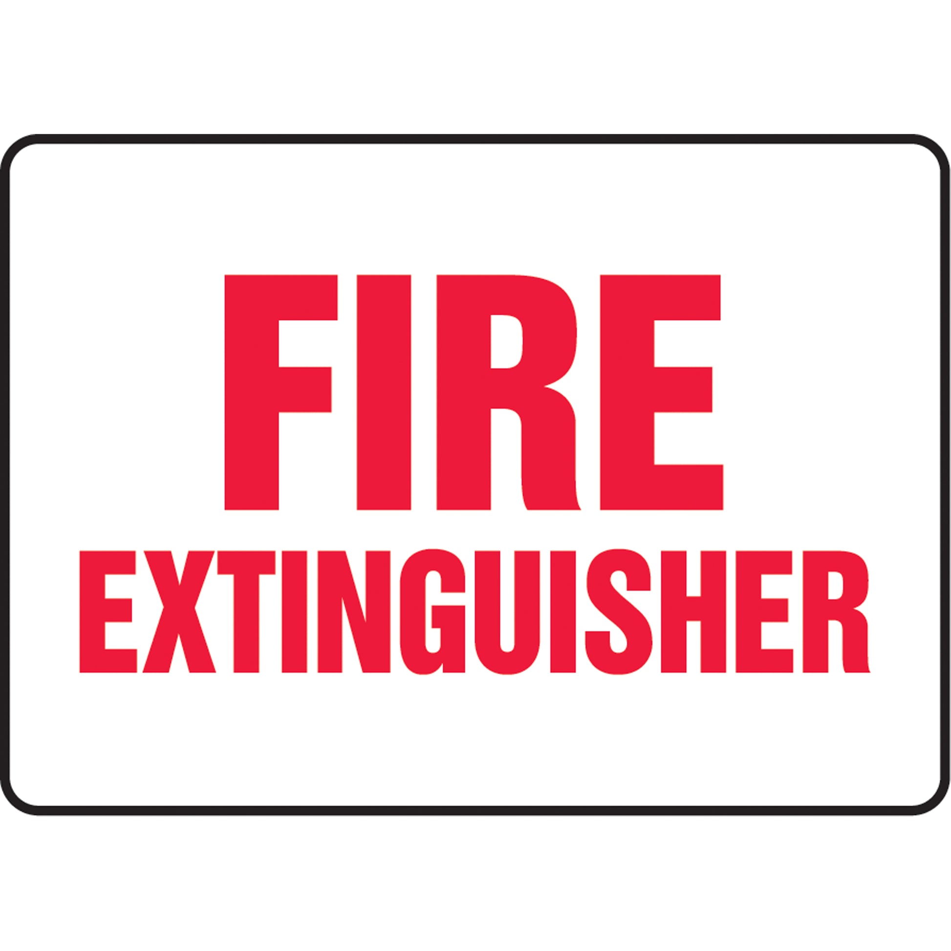 Accuform Signs "Fire Extinguisher" Sign, 10" x 14", Aluminum, English