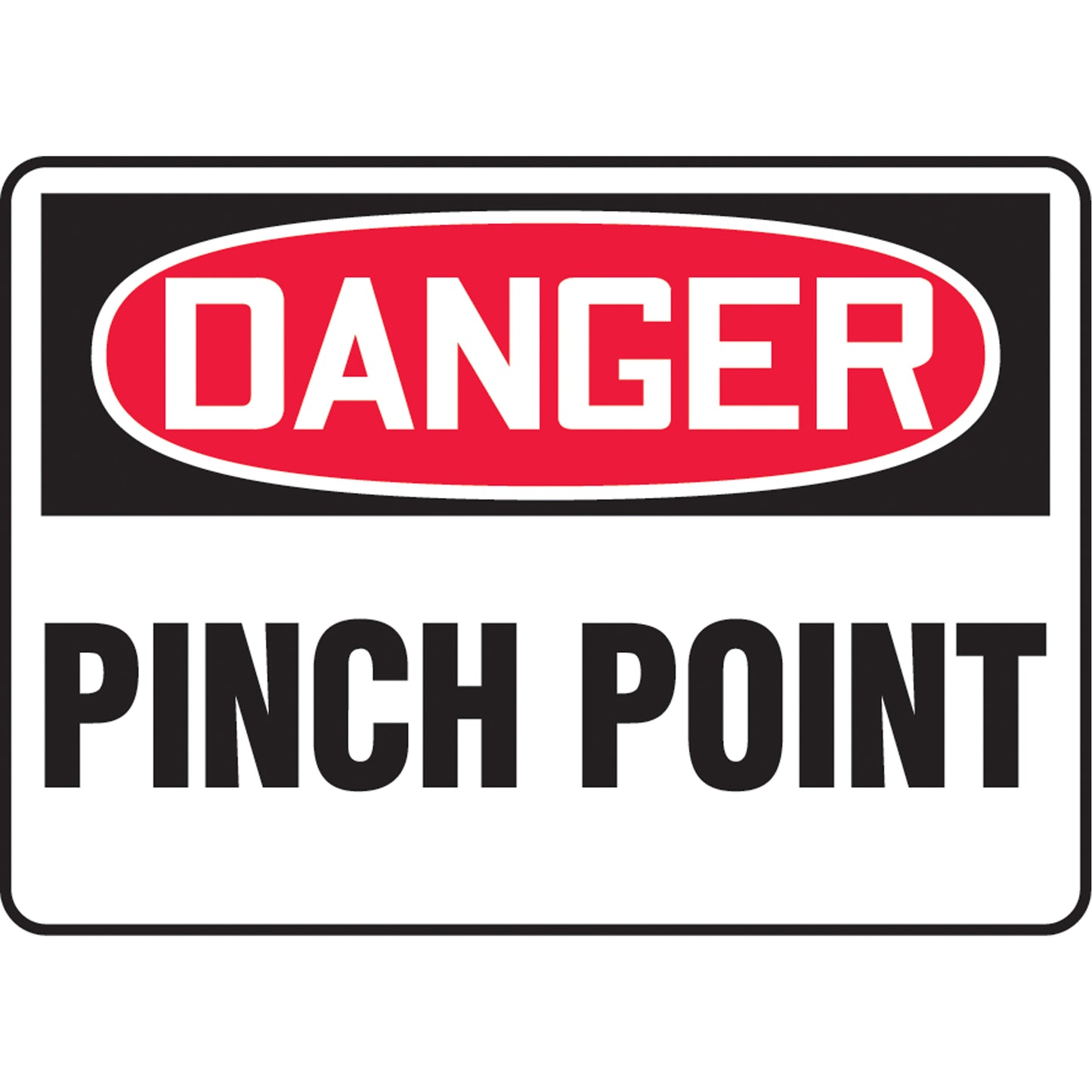 Accuform Signs "Pinch Point" Sign, 10" x 14", Aluminum, English