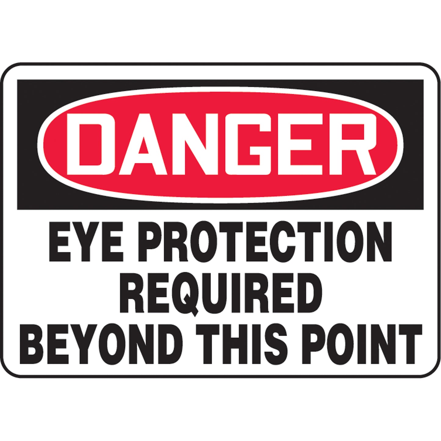 Accuform Signs "Eye Protection Required" Sign, 7" x 10", Aluminum, English