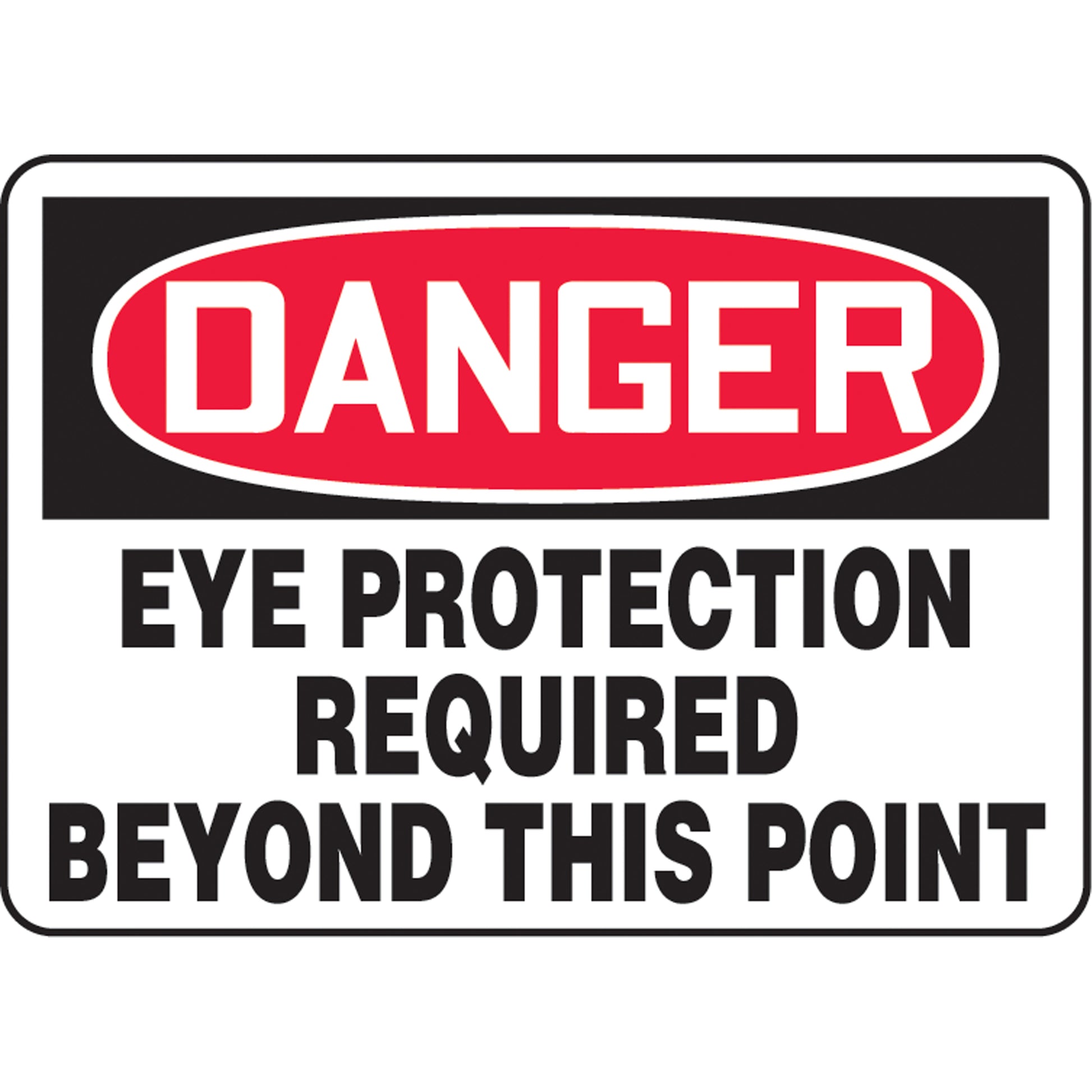 Accuform Signs "Eye Protection Required" Sign, 7" x 10", Aluminum, English